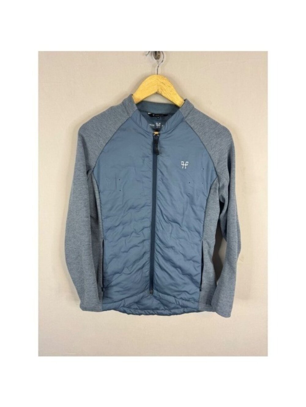 Horse Pilot Storm Jacket Womens Medium Blue Quilted Hybrid Equestrian Down Coat